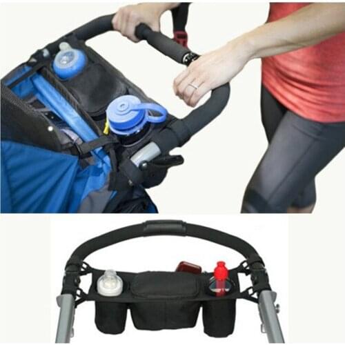 Baby stroller storage hanging bag rear hanging tray hanging bag Cup bag milk bottle bag mummy bag