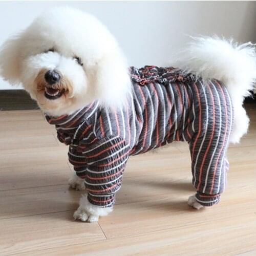 Pet Dog Winter Clothes Puppy Warm Jumpsuit Jacket Thicken Double Layer 100%Cotton For Small Dogs Four Feet Coat Chihuahua Poodle