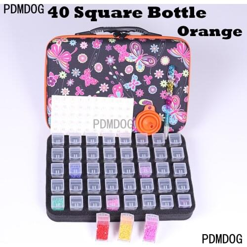 1PC Storage Box 132 Bottles Diamond Painting Bead Container Embroidery Handbag Rhinestone Case Organizer Diamond Embroidery Kit