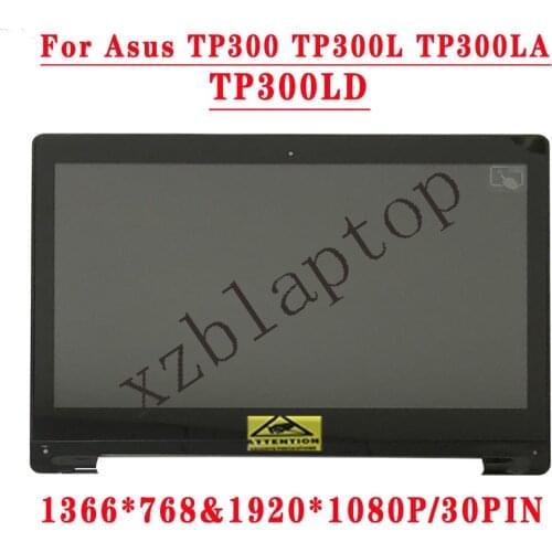 13.3''1920*1080IPS 30PIN N133HSE-EA3 LCD Display Panel Touch Screen Assembly With frame For Asus TP300 TP300L TP300LA TP300LD