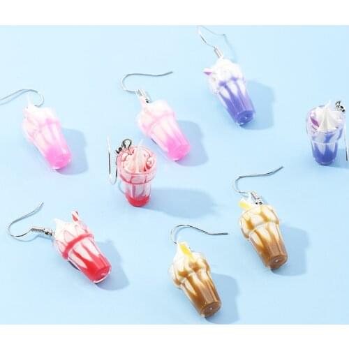 2021 New Ice Cream Cute Fashion Earrings for Women Girls Funny Statement Small Pendants Earring Party Elegant Cool Female Earing