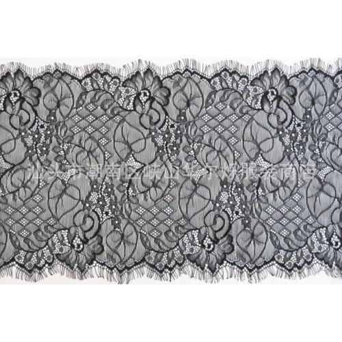 24cm*3yards/pcs non-elastic eyelash lace trim , XERY0112T