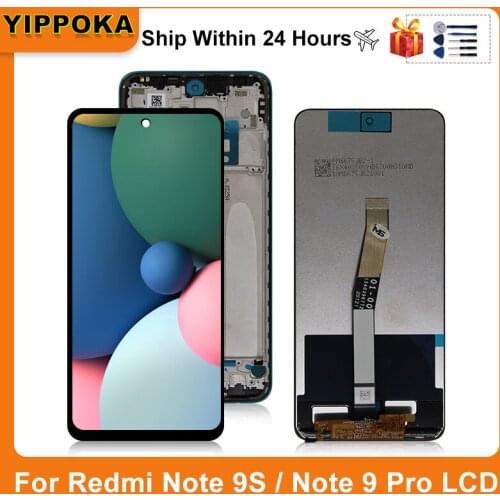 6.67" Original For Xiaomi Redmi Note 9 Pro LCD Display Touch Screen Digitizer For Redmi Note 9S Display Replacement Parts