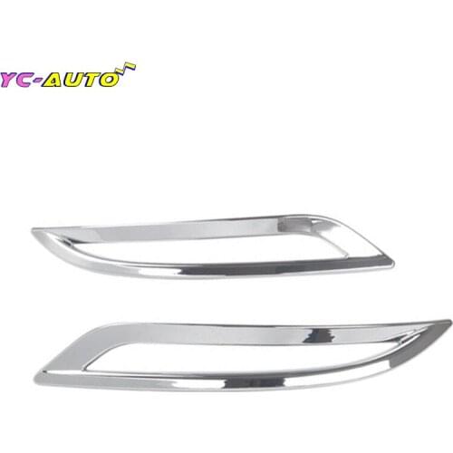 ABS Black Left Right Car Rear Bumper Fog Lamp Light Molding Cover Kit Trim For Tesla Model 3 2018 2019 2020 2021 Accessories