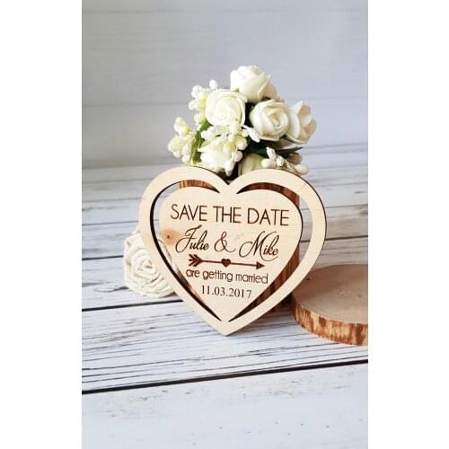 Wooden Save The Date Magnets Heart Save The Date Favor Wedding Tags Wedding Save The Date Card Wedding Favor Magnets Wooden Than