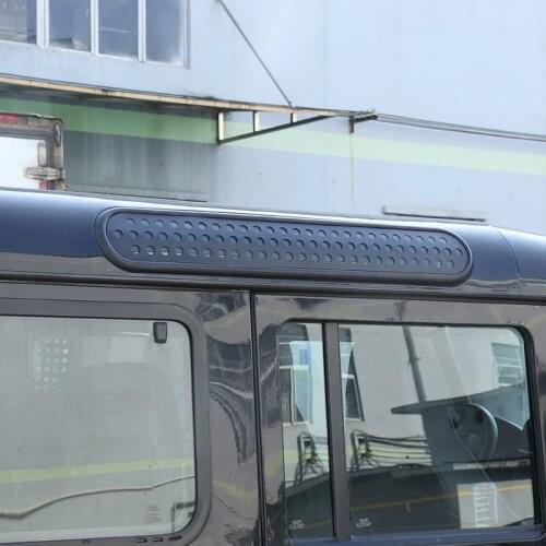 For Land Rover Defender 90 110 130 2004-18 Alloy Black Car Roof Door Side Window Glass Protection Panel Stickers Car Accessories