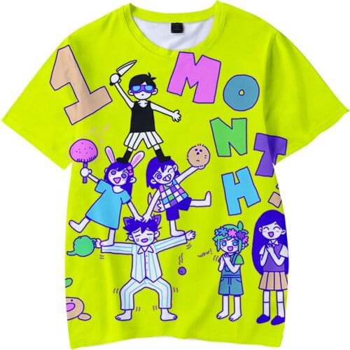 Omori 3D Prints Children T-shirts Fashion Summer Short Sleeve Tshirt Hot Sale Kids Casual Streetwear Clothes