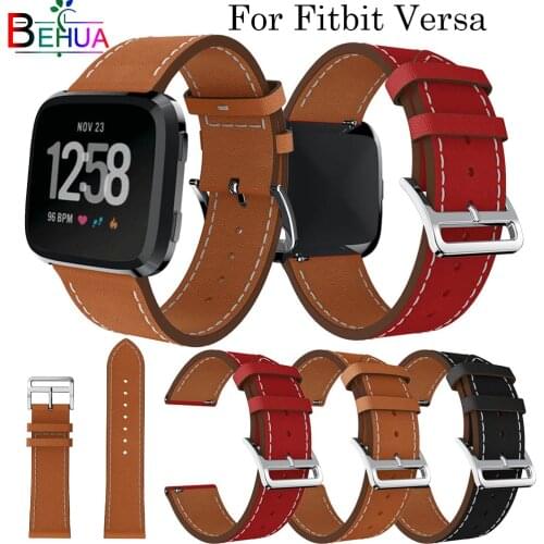 Top Leather strap For Fitbit Versa Smart Watch Replacement Sport fashion Goods Strap Bracelet Wristband Band Straps bracelet