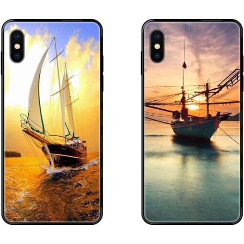 Boat Sailing In The Sunset And The Sea Black Retail For Huawei Honor 20 20I 20S 10 10I 6A 7A 7X 8C 8X 9 9A 9I 9X Lite Pro Black