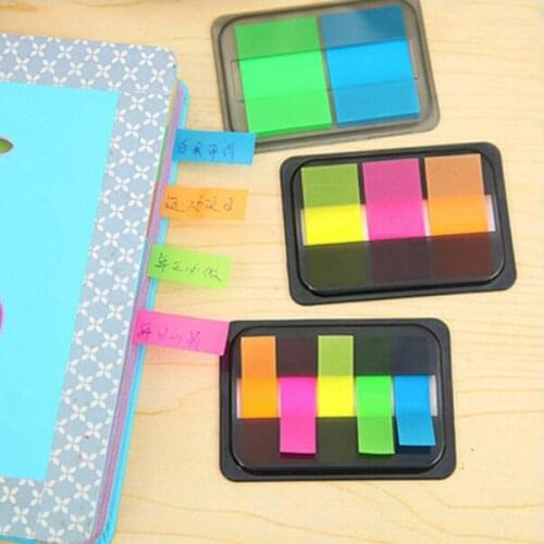 Multifunctional Pocket Fluorescence Sticky Tabs Notepad Keywords Mark Message Memo Pad Notes School Student Office Stationery