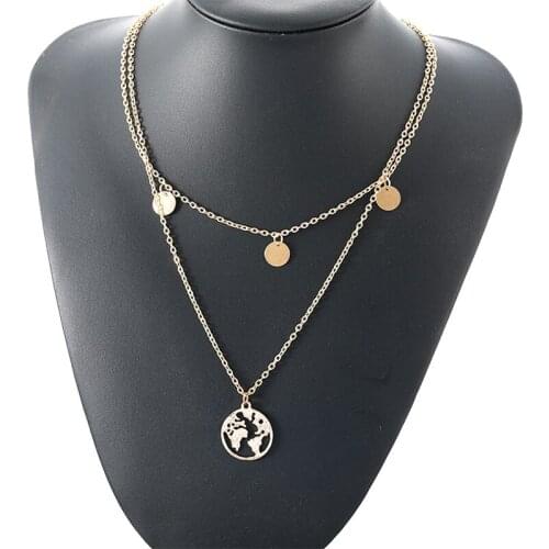 Fashion Design Alloy Stainles Steel Punk Figaro Chain Female Western Style Simple Metal Pendant Necklaces Women/Man In 2021