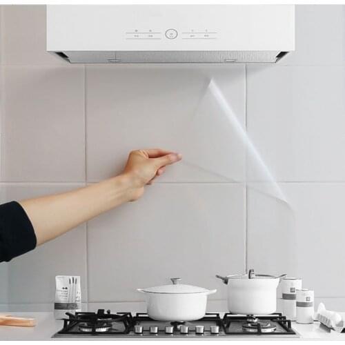 Invisible Oil Resistant Stickers Kitchen Adhesive Paper High-temperature Resistant Wallpaper Self-Adhesive Stove Adhesive Paper