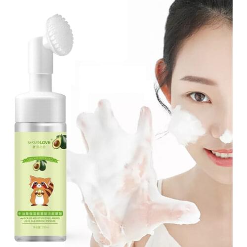 Facial Cleansing Acid Bubble Foam Face Cleansing Exfoliator With Brush Cleanser Massage Moisturizing Oil Control Skin Care