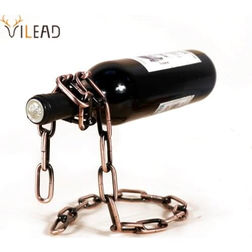 VILEAD Mystery Wine Rack 20CM Support Stainless Free Standing Holder Creative Wine Rack Interesting Table Decoration Bar Gifts