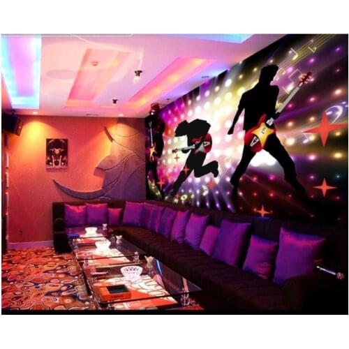 Custom photo wallpaper for walls 3 d wallpaper murals Fashion Cool rock music carnival bar KTV background wall papers home decor