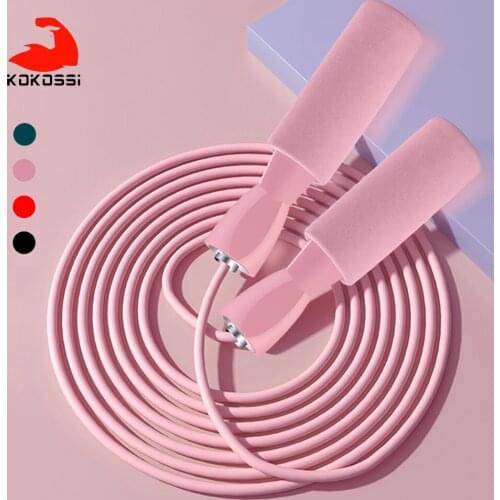 KoKossi Bearing Steel Wire Jumping Rope Home Gym Fitness Equipment Sports Skip Rope Anti-slip Handle Bold Rope Body Wearable