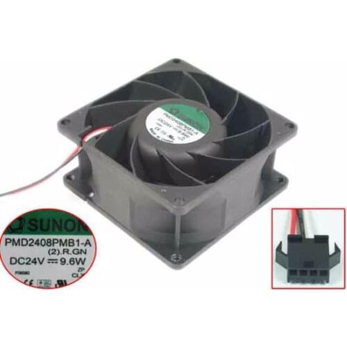 SUNON PMD2408PMB1-A (2).R.GN DC 24V 9.6W 80x80x38mm 3-wire Server Cooling Fan
