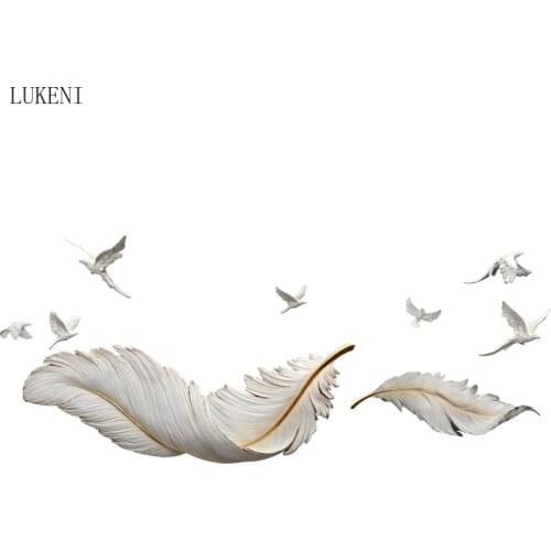 Light Luxury Home Simple Style Feather Wall Decoration 3d Stereo Wall Hanging Sofa TV Background Wall Creative Pendant