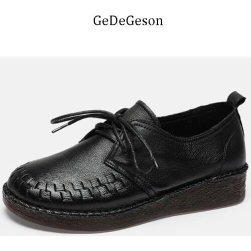 GeDeGeson Brand Shoes Women Cowhide Cow Muscle Shoe Sole Comfortable Light Spring and Autumn Shoes