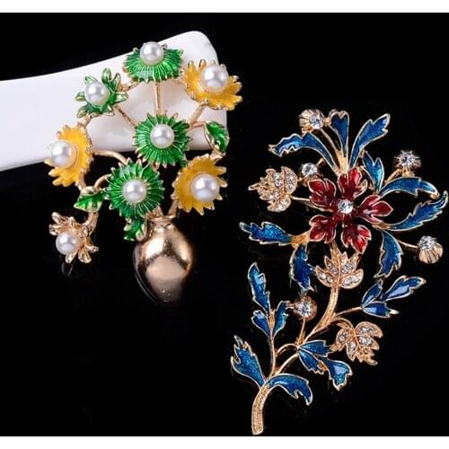 Vintage Enamel Accessories Flatback Royal Blue Sunflower Buttons 10pcs Enamel DIY Findings Antique Embellishments Free ship