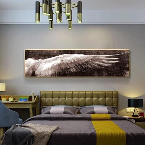 High Quality Unframed HD Modern Angel Feather Canvas Painting Living Room Wall Decoration Art Canvas Painting No frame