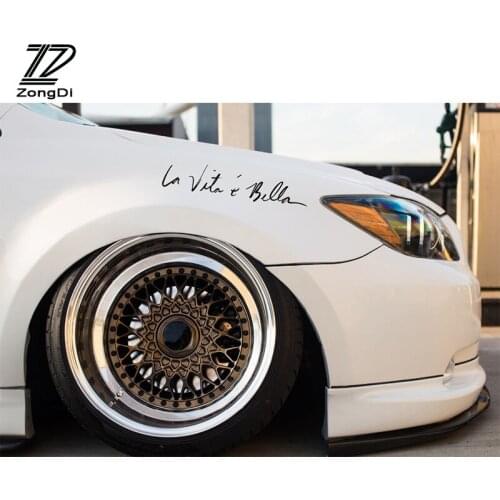 ZD 1Pcs Car Styling Stickers Life is Beautiful for Seat Leon Ford Focus 2 3 Fiesta Kuga Ranger Ecosport Chevrolet Cruze Lacetti