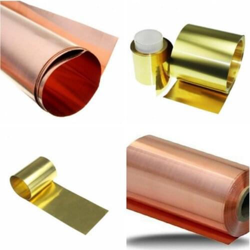 99.9% Metal Sheet Foil Thick 0.1mm-0.6mm Brass leather Purple Copper 1pcs