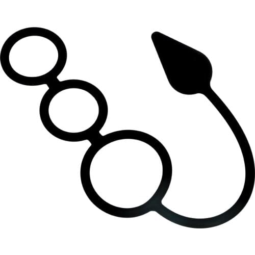 IKOKY Silicone Gay Anal Sex Toys Sex Toys for Man Gourd Type Prostate Massager Butt Plug Three Cock Ring Anal Plug Penis Ring