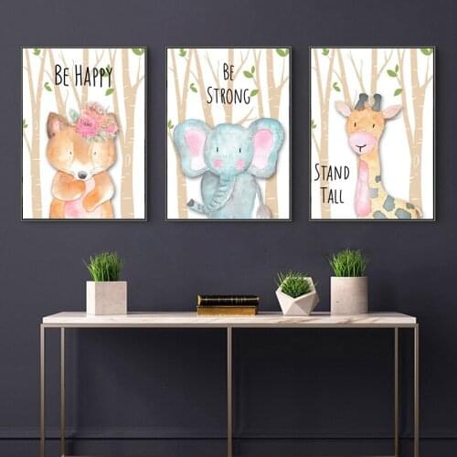 5D DIY Cartoon Animal Diamond Painting Lion Zebra Bear Fox Elephant Forest Diamond Embroidery Mosaic Art Home Decor