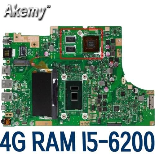 Akemy TP501U for ASUS TP501UB TP501UQK TP501UAM TP501UQ TP501UJ laptop motherboard TP501UB mainboard test OK I5-6200U cpu 4G RAM