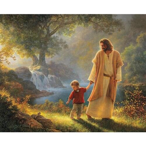 DIY Diamond Embroidery Jesus and Baby Handmade Diamond Painting Religion Mosaic Cross Stitch Kits Home Decoration Pattern