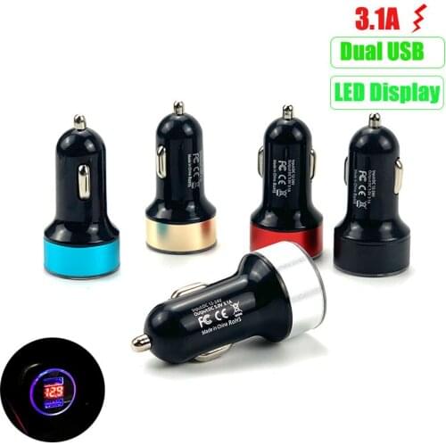 3.1A Dual USB Car Charger LED Display For Buick REGAL Lacrosse Avenir ENCORE Enclave Envision Royaum VERANO Avista Cascada GL8