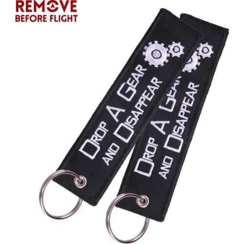 20 PCS Wholesale Motorcycle Key Chain Bijoux Keychain for Cars llaveros Keychains Embroidery Drop A Gear Key Ring for Car