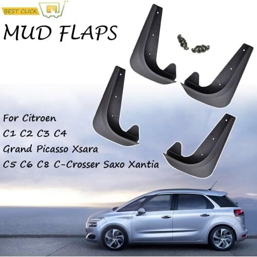 Mud Flaps Mudflaps Splash Guards Mudguards For Citroen C1 C2 C3 C4 Grand Picasso C5 C6 C-Crosser C-Zero Saxo Xantia DS3 DS4 DS5