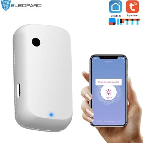 ELEOPARD Light Sensor Working with Smart Life App, Illumination Sensor Powered by TuYa