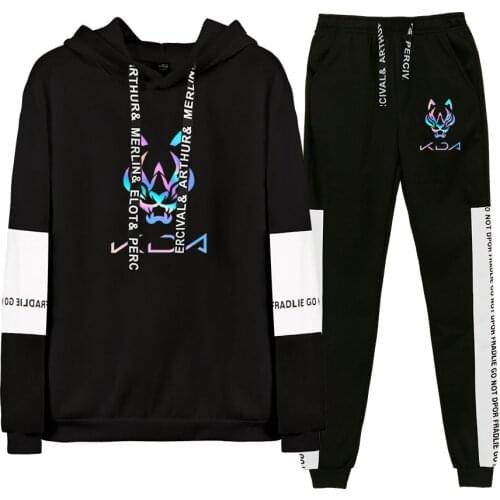 Kda The Baddest Hoodies Sweatshirts+Sweatpants Suits Hot Game New Song Clothes Two-piece Sweatshirt Sets Mens Hoodies+Trousers