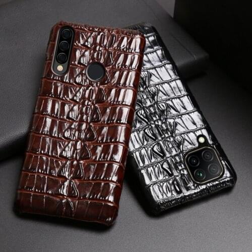 Leather Phone Case For Huawei Mate 40 30 20 20X 10 P20 P30 Lite P40 Pro Plus P Smatr Nova 5T Y6 Y9 2019 Crocodile Tail Cover