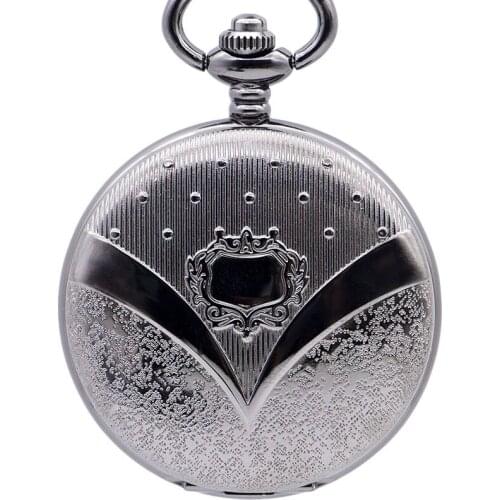 Blue Steampunk Skeleton Mechanical Pocket Watch Men Antique Luxury Brand Necklace Pocket & Fob Watches Chain Male Clock