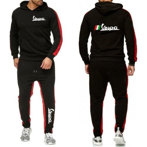 Vespa Logo 2021 New Classic Sweatshirts Men Hoodie Sweatpants Male Cotton Trousers Casual Customize Pullover Suit clothes
