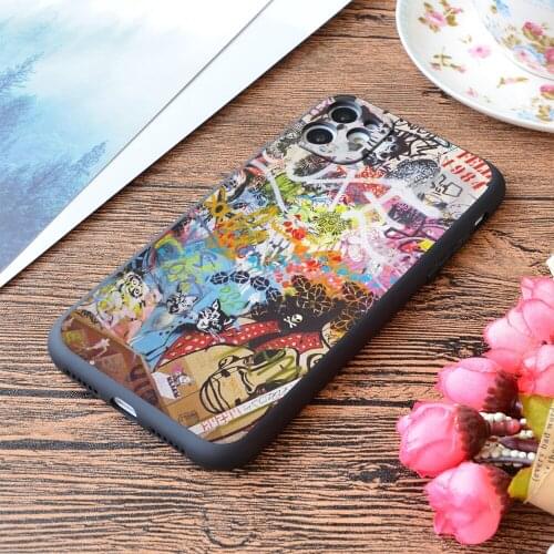 For iPhone Urban Graffiti Mess Print Soft Matt Apple iPhone Case
