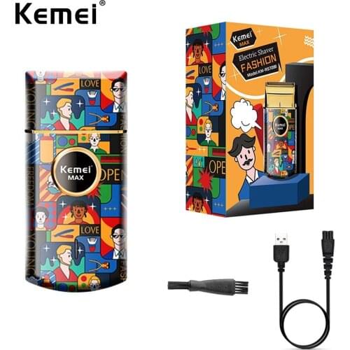 Professional shaver Graffiti Pattern shave shaper foil electric shaver head shaving machine rotary motor electric razor for men