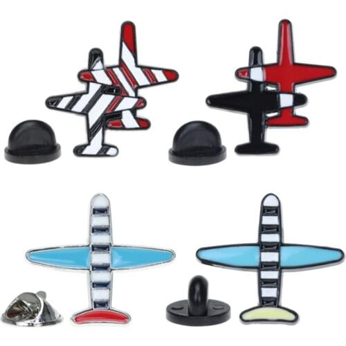 Fashion Metal Cartoon Airplane Enamel Brooch Pin For Girl enamel lapel pin Hat Bag Jeans Pins Backpack Accessories Jewelry Gift