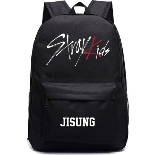 Boys Girls Backbags Stray Kids JISUNG Prints Teenage School Bags Laptop Backpack Mochilas Mujer Travel Backpacks Canvas Rugzak