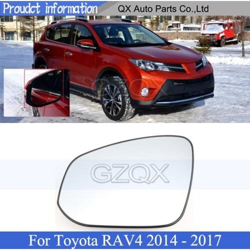 CAPQX With heating Side Rear View Mirror Glass lens For Toyota RAV4 2014 2015 2016 2017 Rearview mirror Lens Glass