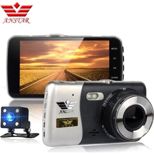ANSTAR 4.0" Car DVR Camera Dual Lens Dash Cam 160 View with Rear View Auto Registrator Digital Video Recorder Camcorder