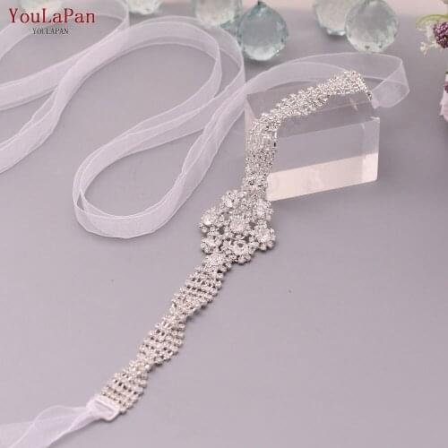 YouLaPan S98 Bling Bridal Belt Rhinestone Wedding Belt Dress Belt Luxury Dress Accessories Wedding Dress Accessories