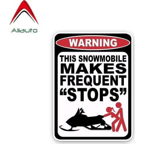 Aliauto Funny Car Sticker This Snowmobile Makes Frequent Stops Decoration PVC Cover Scratch Decal for VW Nissan Suzuki,11cm*15cm