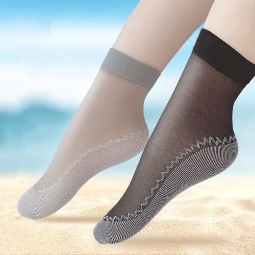 10 Pairs High Quality Women Socks Velvet Silk Spring Summer Sock Breathable Soft Cotton Bottom Wicking Slip-resistant Short Sock