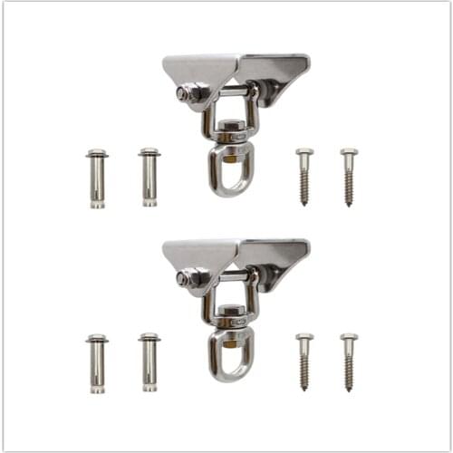 2 pieces playground porch yoga seat trapeze hammock hang kits with expansion bolt and self-drilling bolt