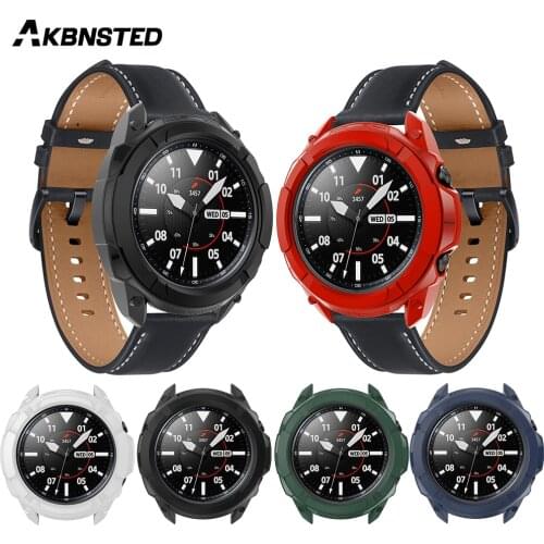 AKBNSTED PC Material Armor Theme Watch Protective Shell For Samsung Galaxy Watch 3 41MM/45MM Smart Watch Case Cover Accessories